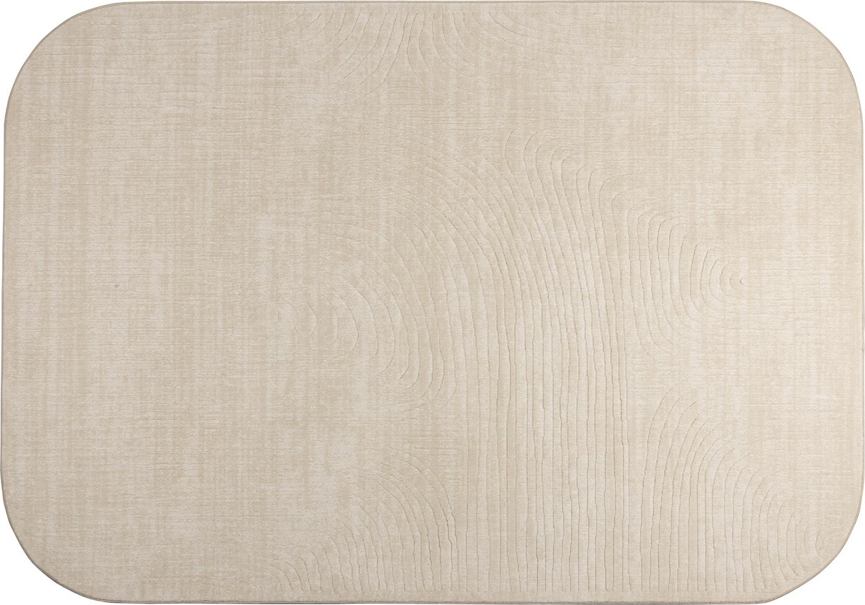 Gulvtæppe Studio White Lignes Asymmetrisk Mønster Lysgrå 160   230 Cm