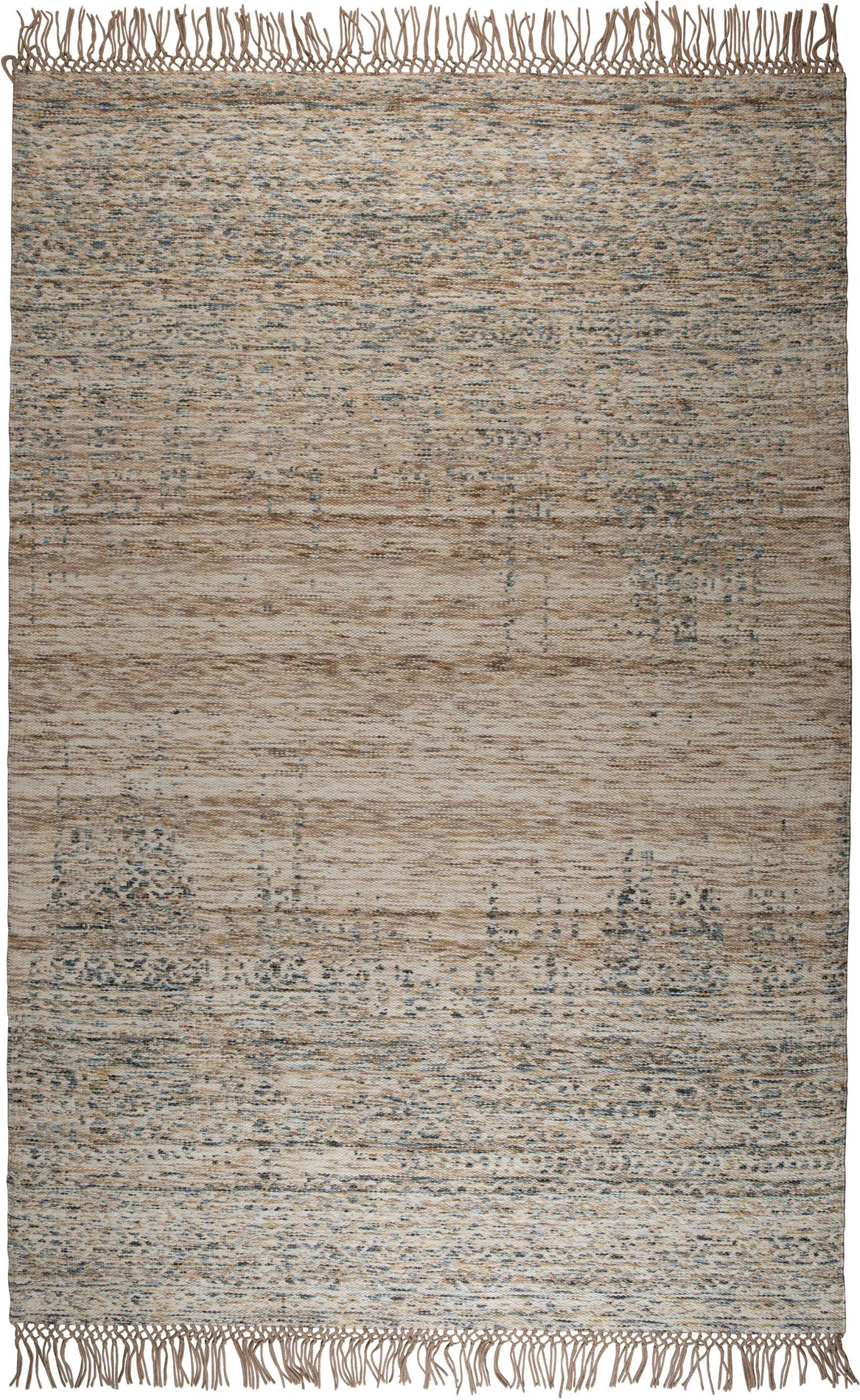 Gulvtæppe Studio White Max 170x240 Cm Stengrå Håndlavet Uld Polyester Med Bomuldsbund