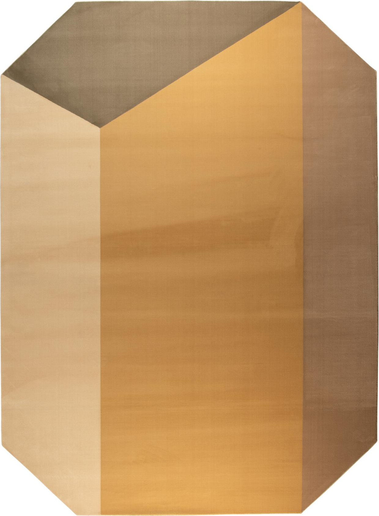 Sekskantet Gulvtæppe Zuiver Harmony i Mørk Sand 200x290 cm