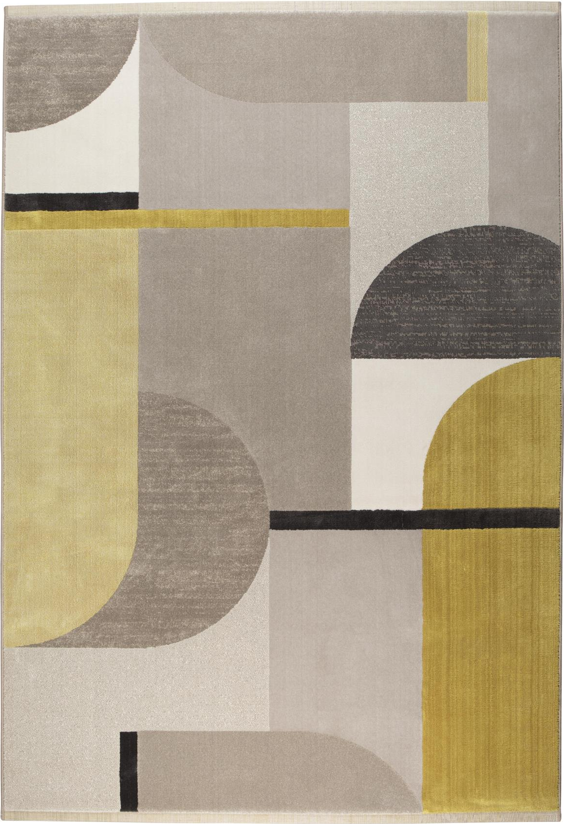 Flerfarvet Rundt Gulvtæppe Zuiver Hilton - Memphis Stil 200x290 cm