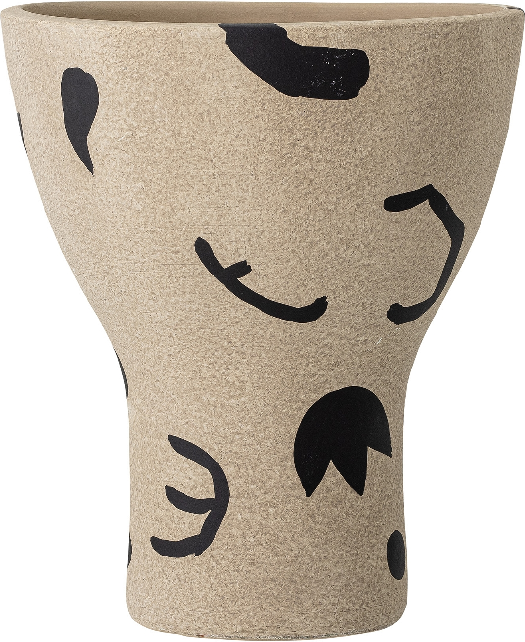 Brun Terracotta Gulvvase med Grafiske Detaljer - Bloomingville