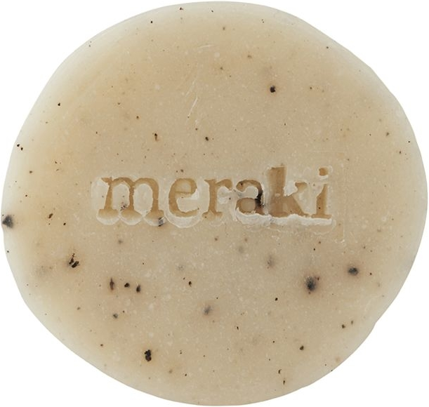 Håndsæbe Meraki Sesame Scrub Sæbebar 20g Elfenben Med Snor  Skånsom Eksfoliering Med Grøn Mynte  Cedertræ   Eukalyptus
