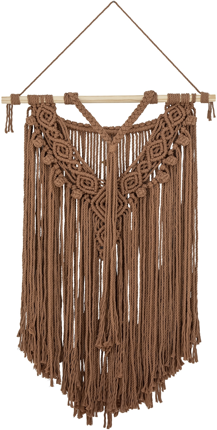 Håndvævet Macramé Vægdekoration i Brun - Jullian Collection