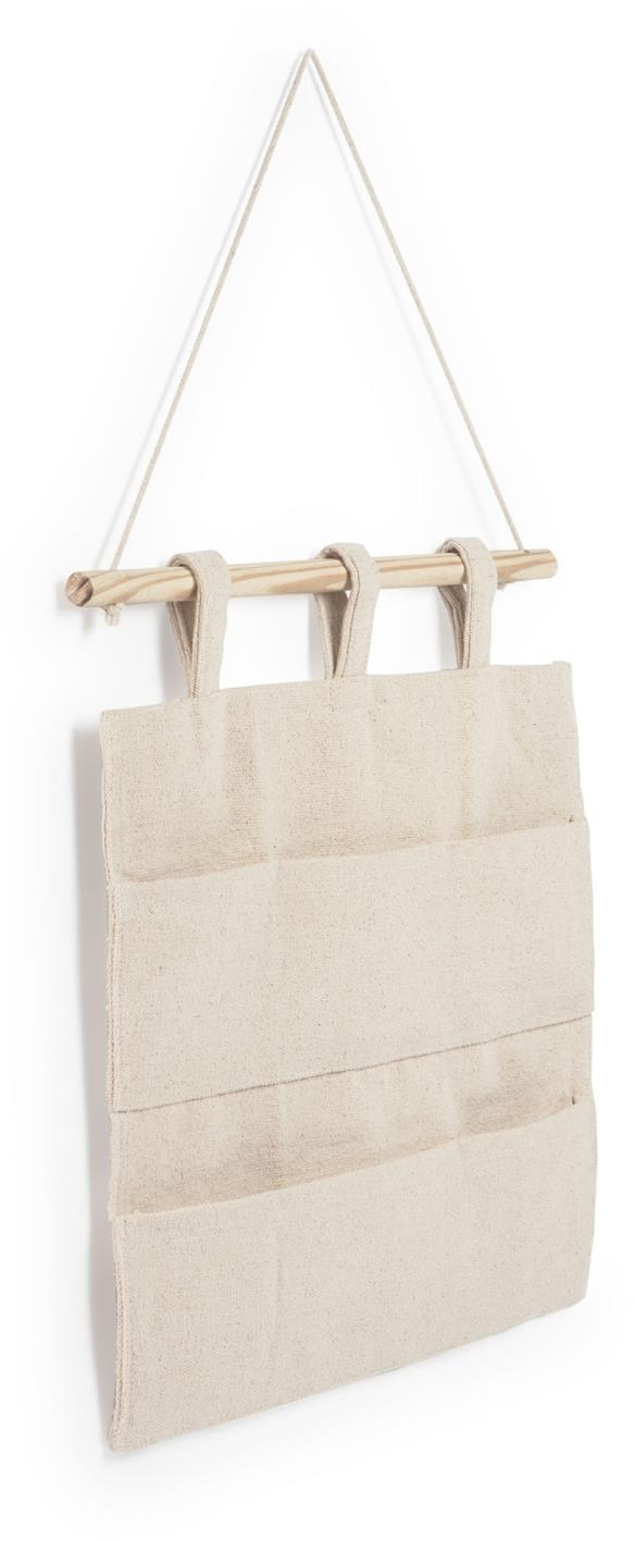Hængende Opbevaringslomme Kave Home Niale Beige Bomuld 50ã 52 Cm