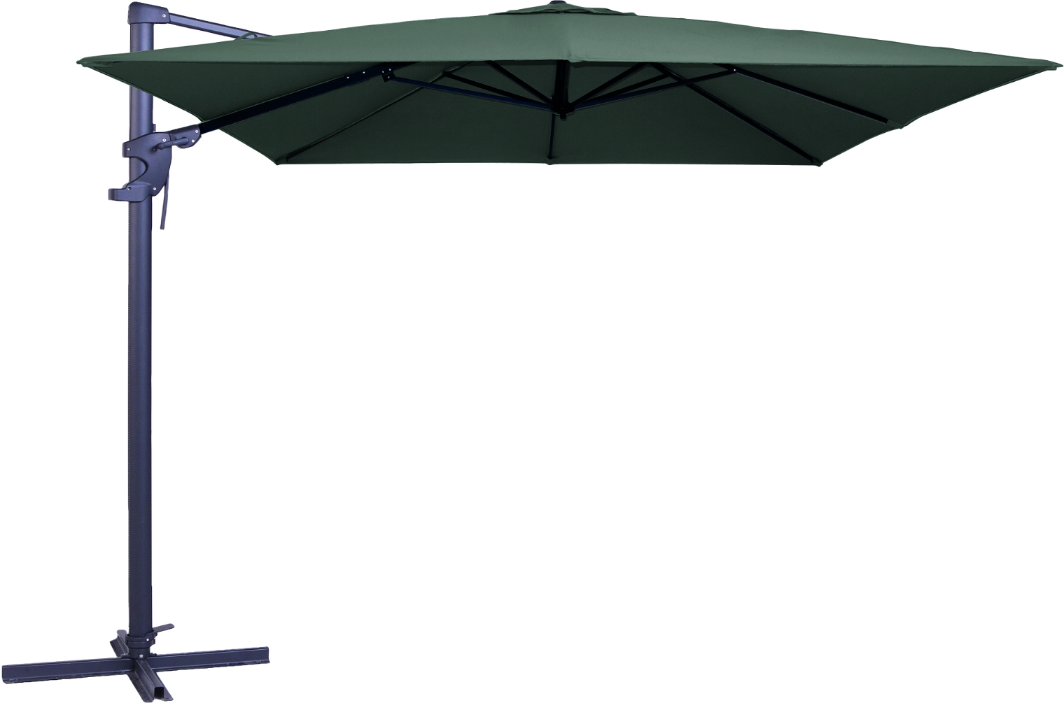 Hængeparasol Med Sidearm Nordique Design Colmar Mørkegrå 300x300 Cm Aluminium Stål