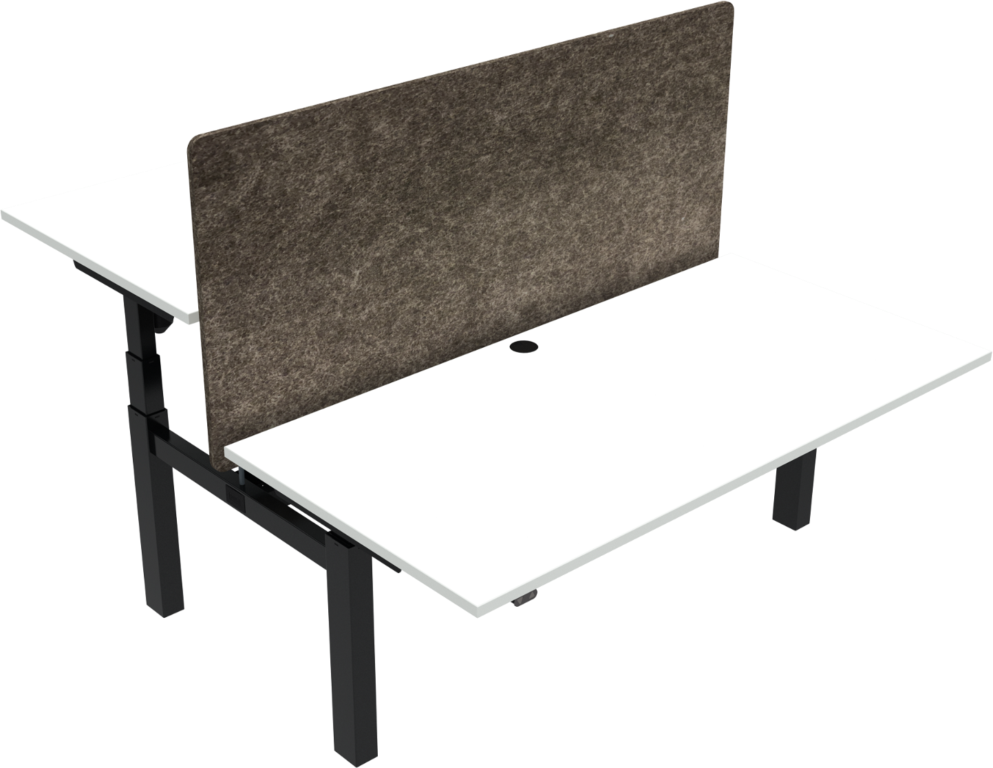 Hæve- og Sænkebord Zennord Omnilift 160x80 cm – Hvid/Sort