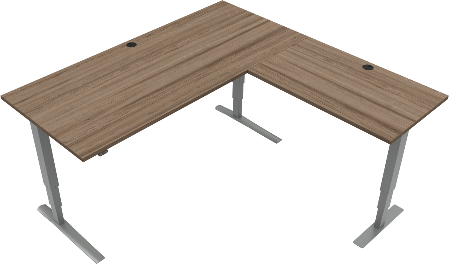 Hæve- og Sænkebord Zennord Rise Rest - Valnød 180x180 cm
