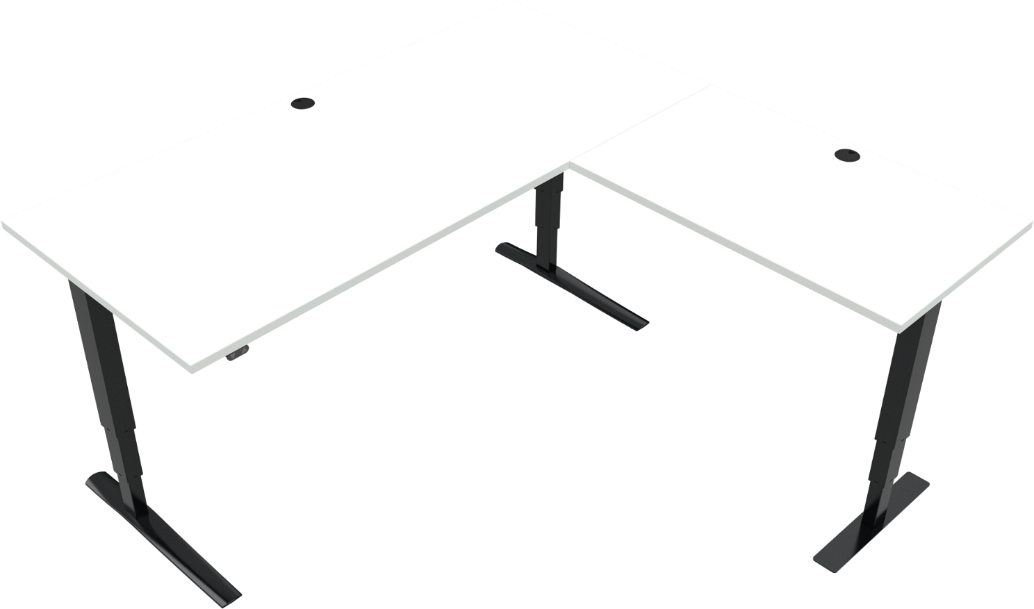 Hæve- og Sænkebord Tre-bens Firkantet Zennord 180x180 cm