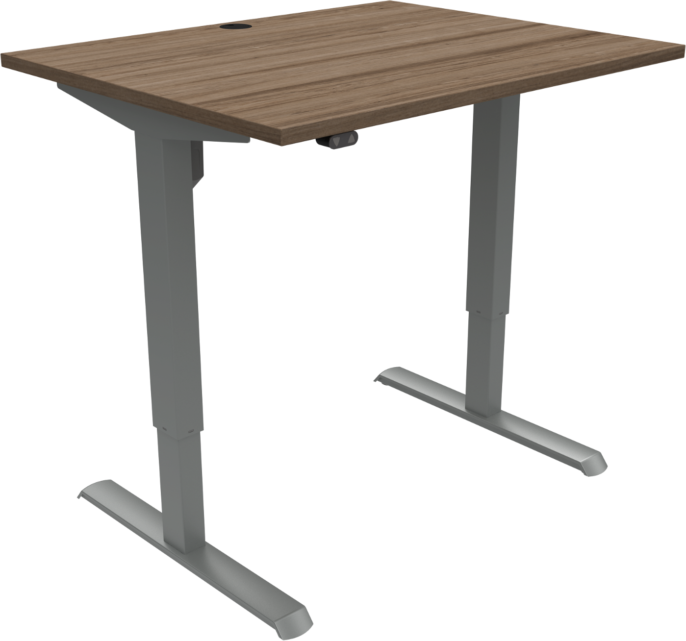 Hæve-Sænkebord Zennord AdaptDesk i Valnød og Sølv