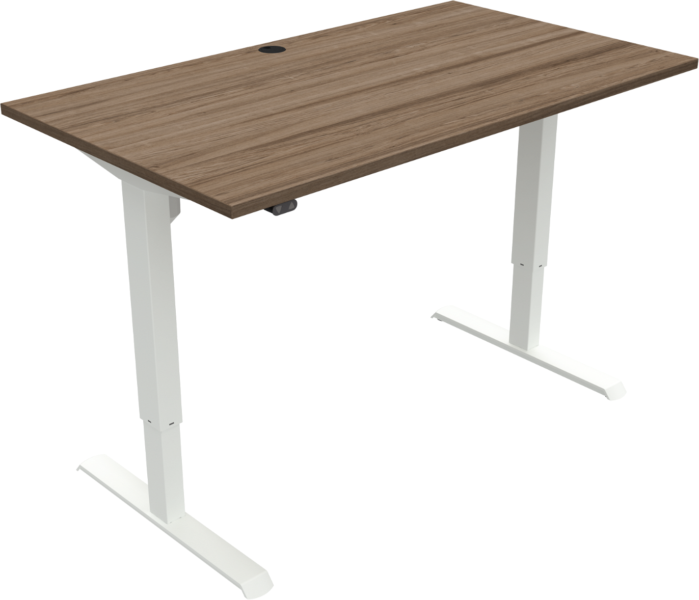 Hæve-/Sænkebord Zennord Adaptdesk – Hvid Valnød Tilbud!
