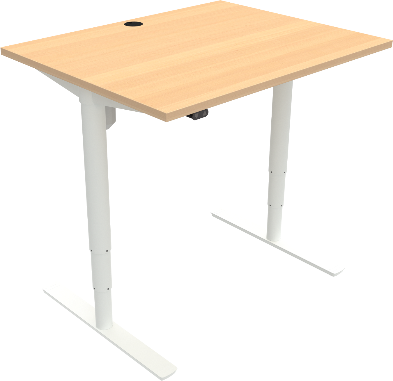 Hæve-sænkebord Zennord Comfortzone – 100x80 cm, Naturhvid