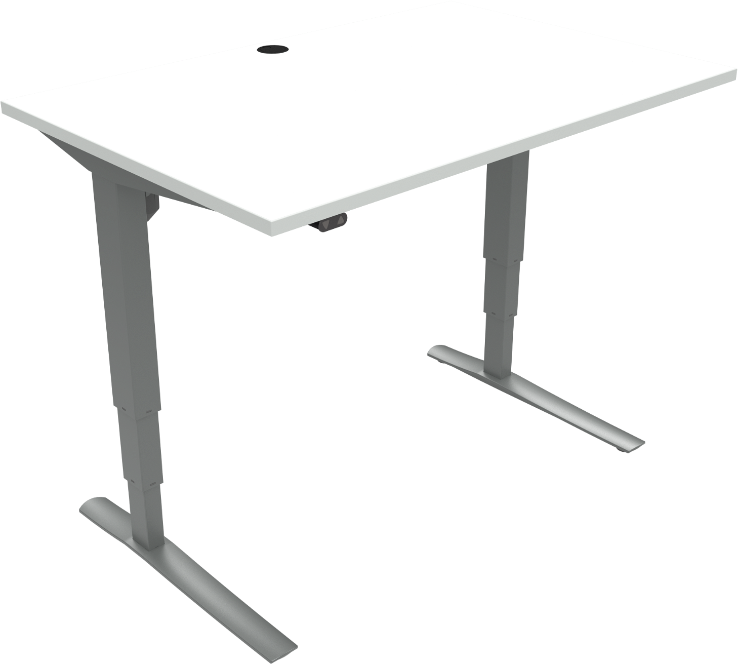 Hæve-/Sænkebord Zennord Rise Rest - Justerbart Hvid/Sølv