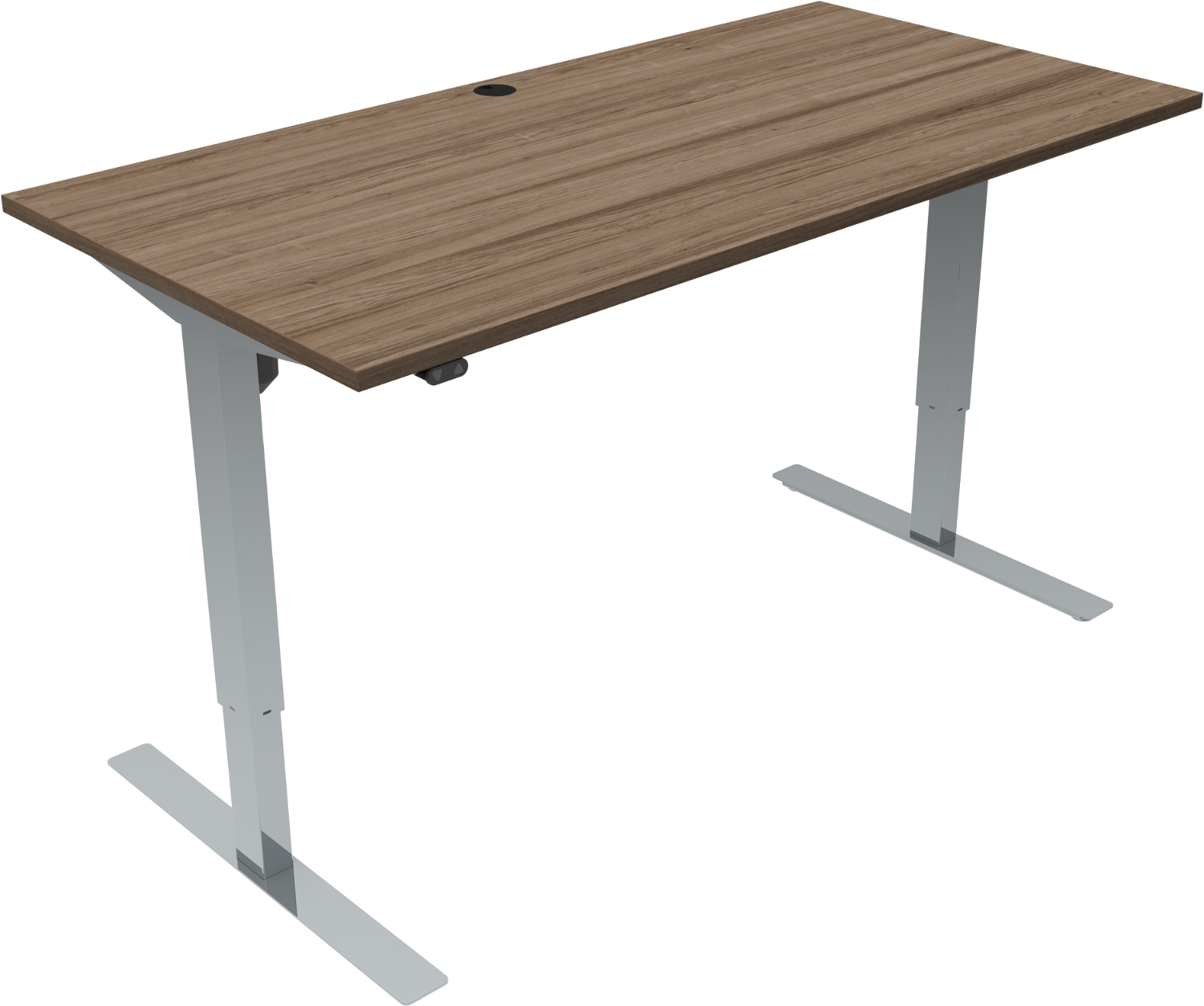 Hæve- Sænkebord Zennord Updown Valnød Krom 160x80 Cm