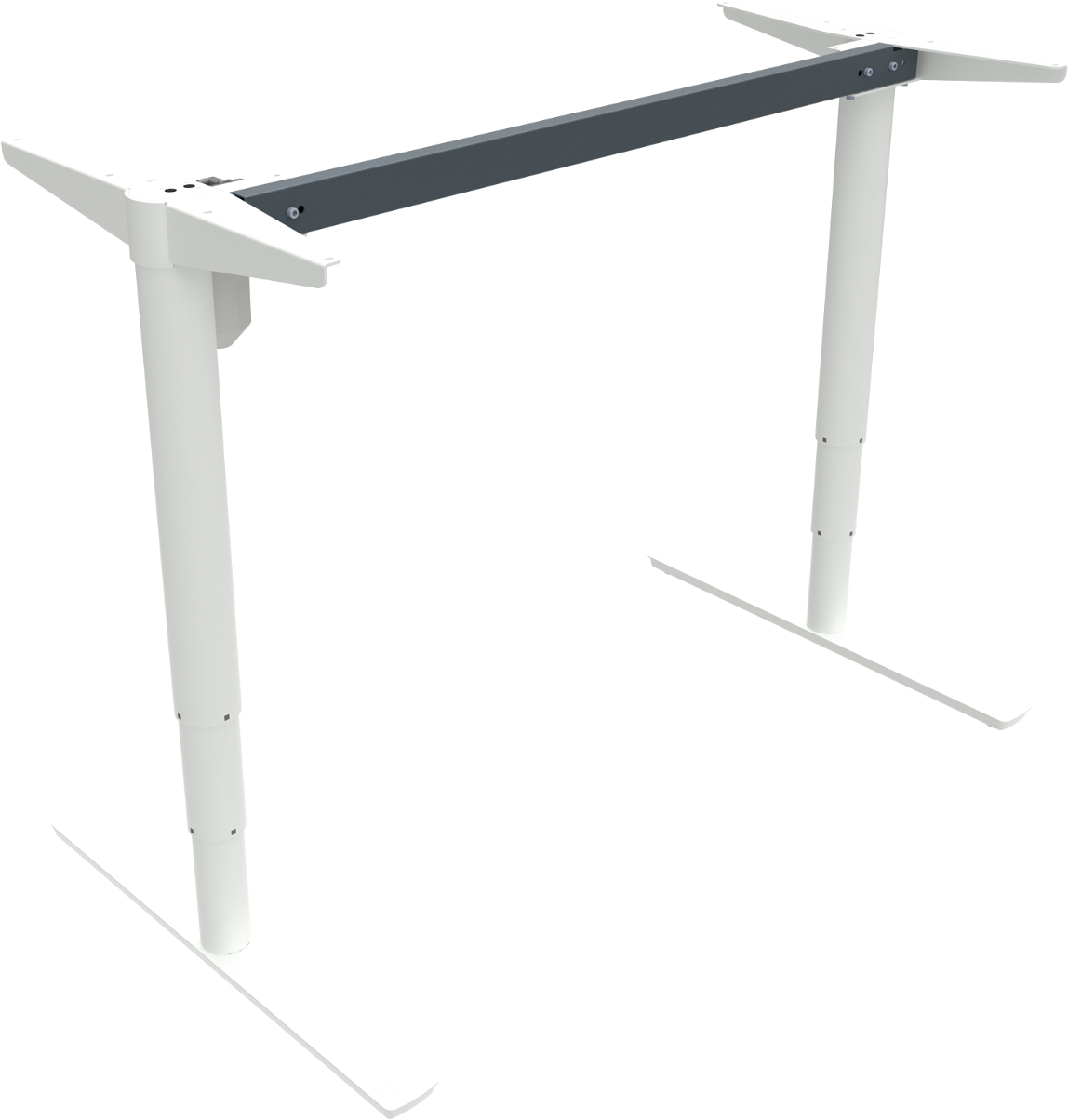 Ergonomisk Justerbart Hæve- og Sænkestel i Hvidt Metal