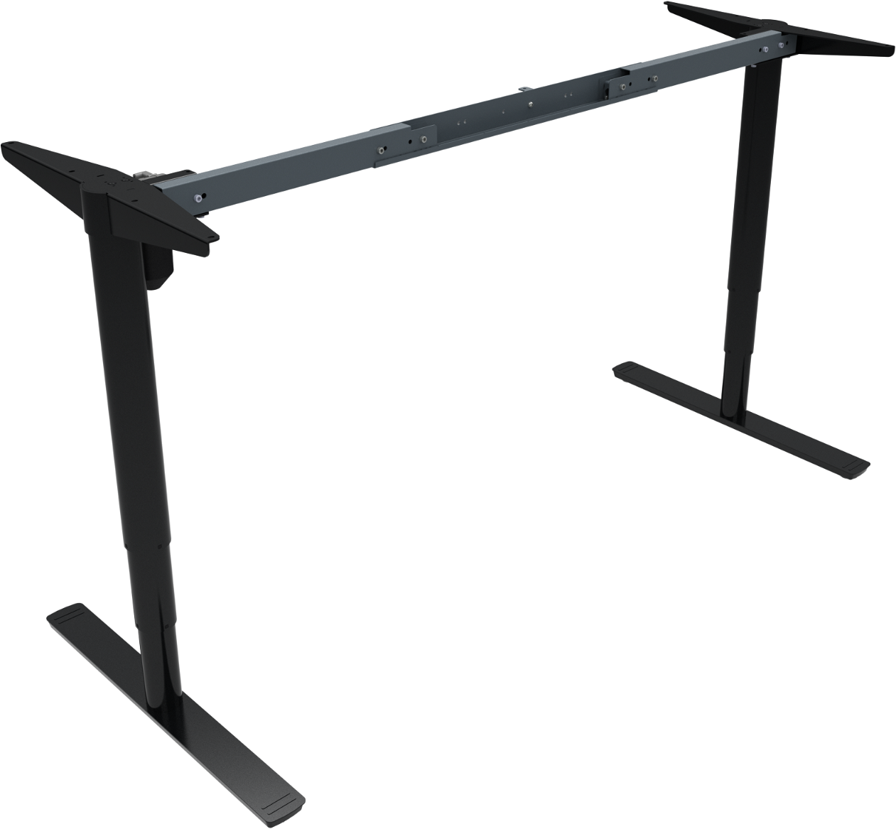 Ergonomisk Justerbart Hæve-Sænkestel i Sort Metal
