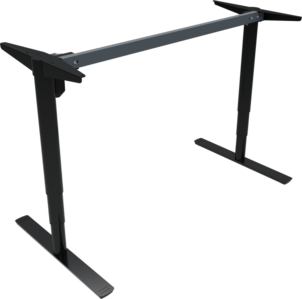 Ergonomisk Hæve- og Sænkestel i Sort Metal - ComfortZone