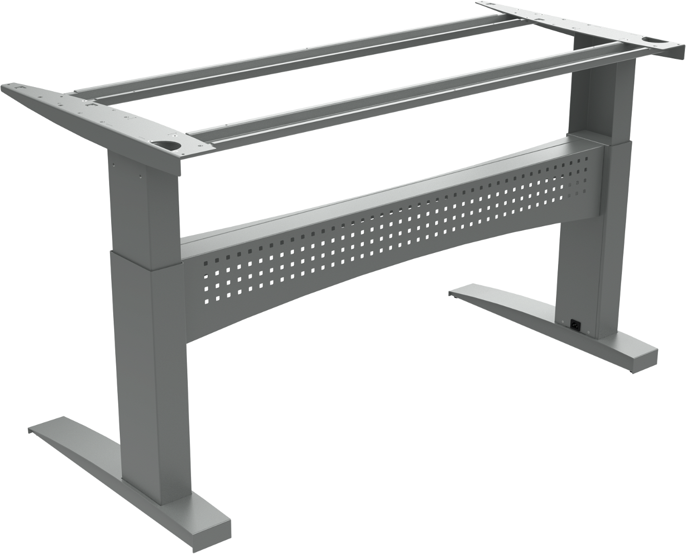 Hæve-/sænkestel Zennord Flexdesk i Sølv – Ergonomisk Løsning