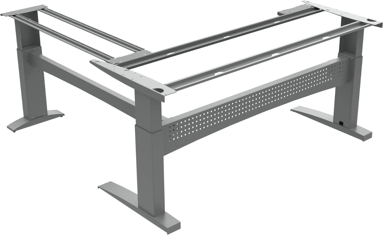 Zennord Flexdesk Hæve-/Sænkestel i Sølv – Elegant Design