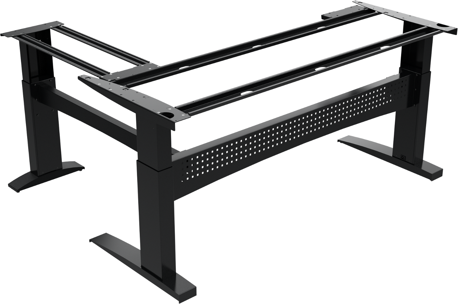 Hæve- og Sænkestel Zennord Flexdesk - Ergonomisk Sort Metal
