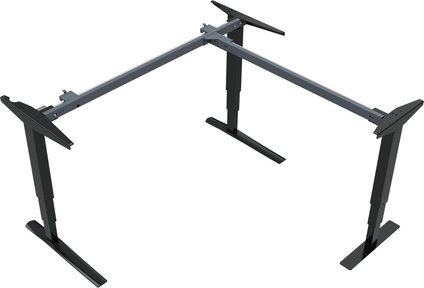 Hæve- Sænkestel Zennord Rise Rest Ergonomisk  -søjlet Sort Justerbart Skrivebordstel 65-125 Cm En527 Tã