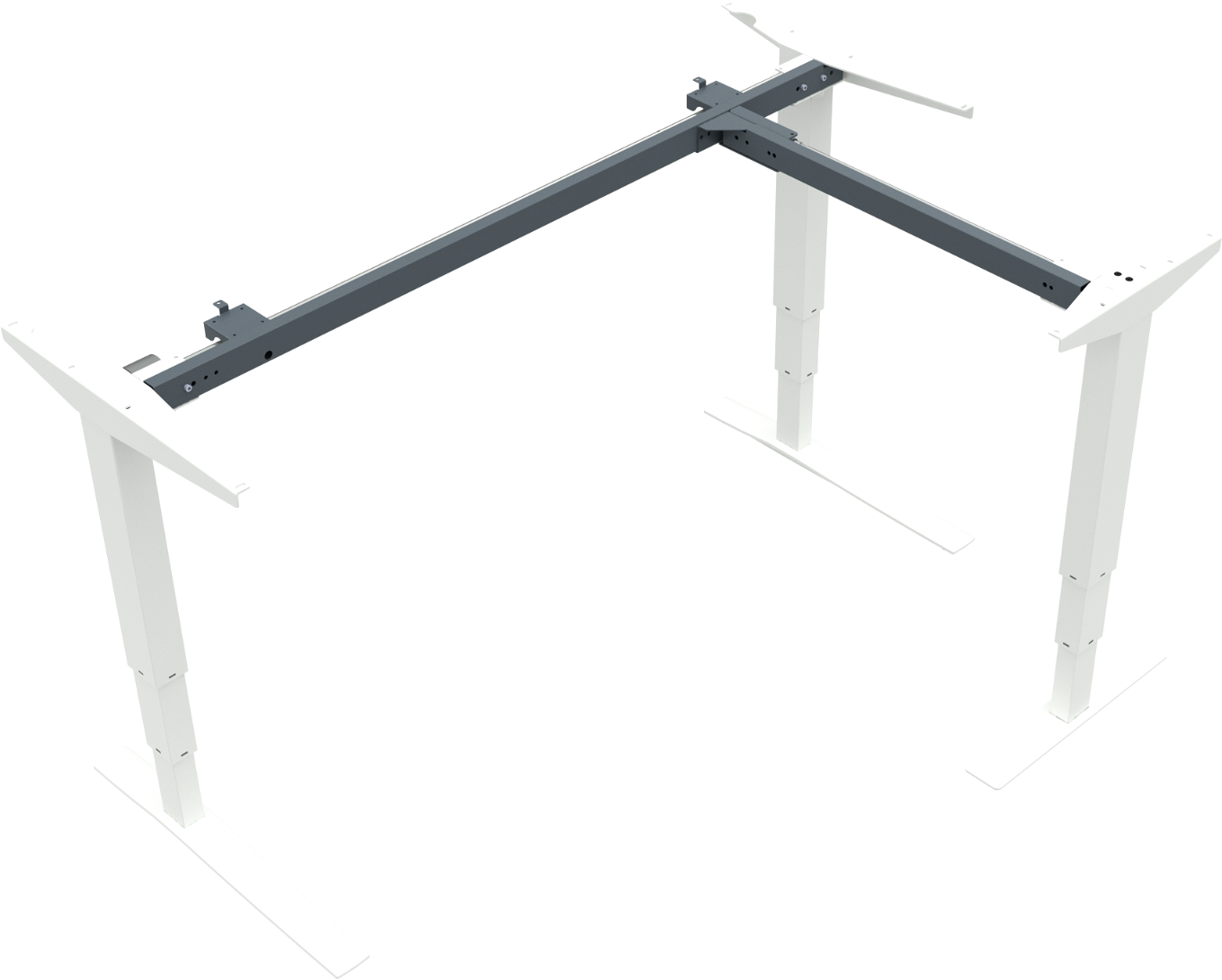 Hæve- Sænkestel Zennord Rise Rest Tre-søjlet Hvid Metal 65-125 Cm En527 Tã