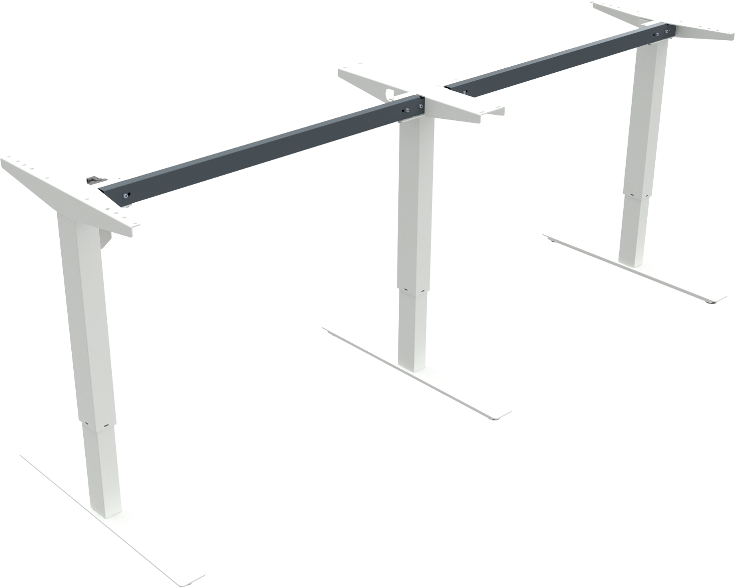 Ergonomisk Hæve-Sænkestel Zennord Updown - Hvid Metal