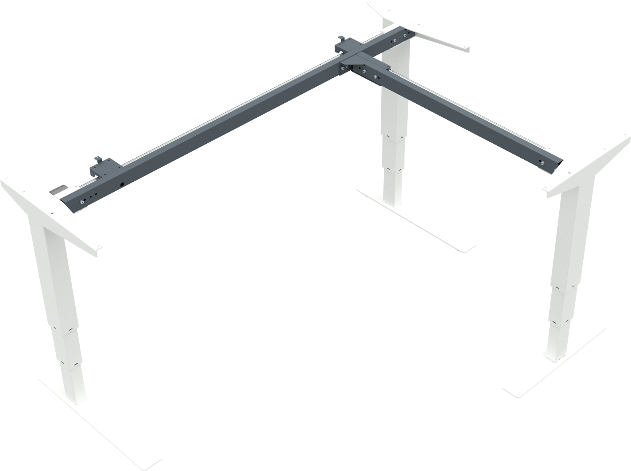 Ergonomisk Elektrisk Hæve-Sænkestel Zennord - Hvid Metal