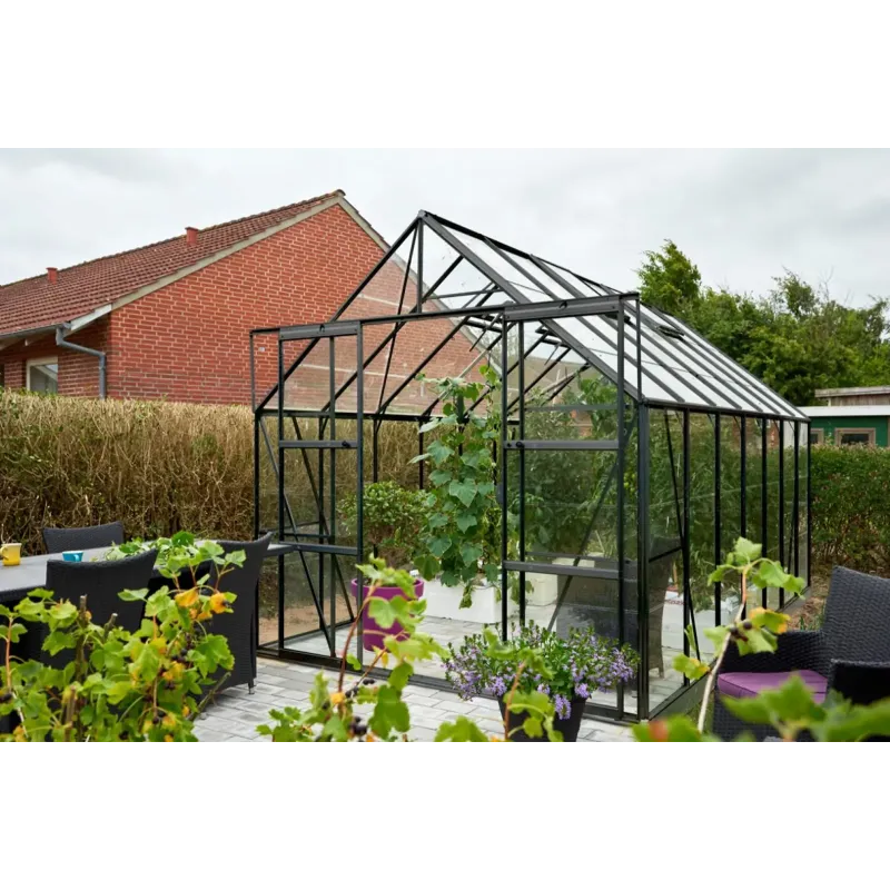 Halls Drivhus Magnum 148 Sort     Mm Glas  F09671