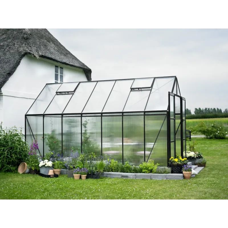 Halls Drivhus Magnum 148 Sort     Mm Poly  F09711