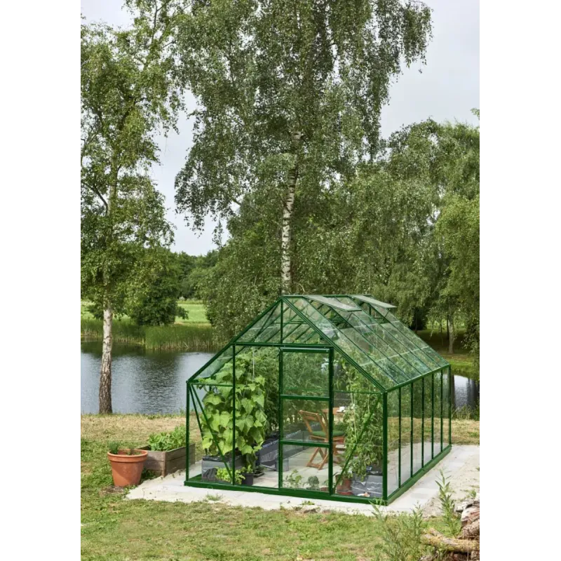 Halls Drivhus Universal 128 Grøn     Mm Glas F09941