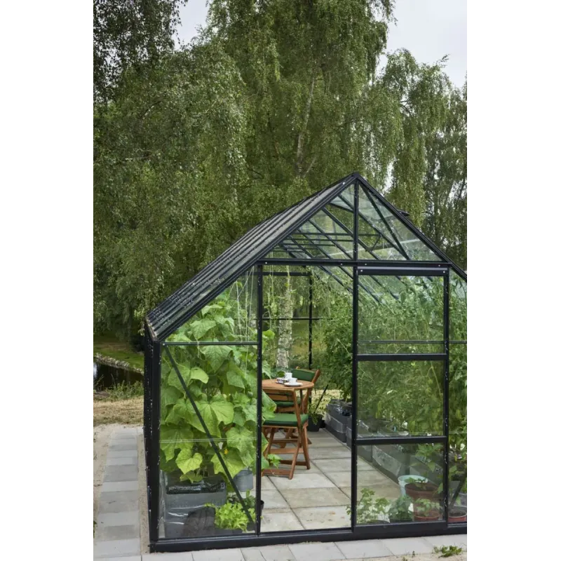 Halls Drivhus Universal 128 Sort     Mm Glas F09580