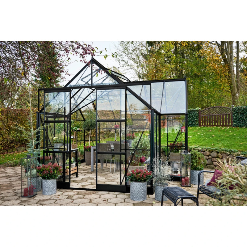 Halls Icon Gardenhouse      13   Mâ        12  Sort     Mm Hærdet Glas