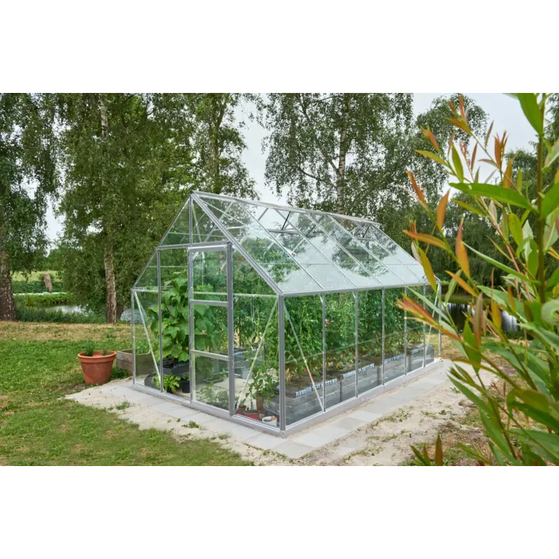 Halls Universal 128  Drivhus   9mâ  Med   Mm Hærdet Glas Inkl  Fundament F09878