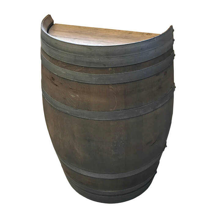 Halv Vintønde  Eg   Flækket På Langs  110 Liter