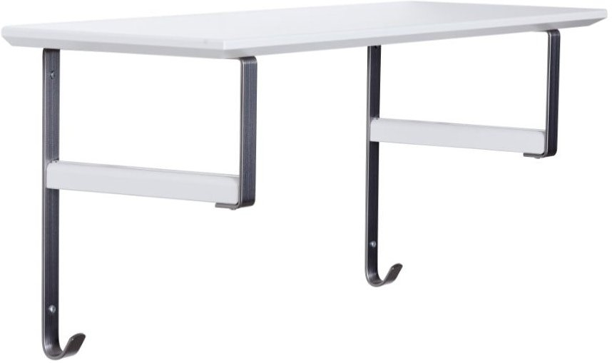 Hattehylde Oscarssons Möbel Niva   Hvidlakeret Mdf Med Integrerede Kroge H50xl77xd26 Cm