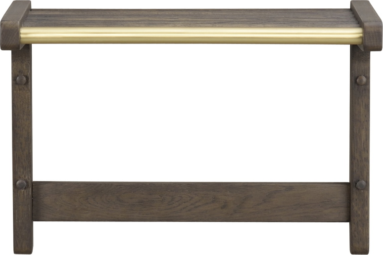 Hattehylde Rowico Inverness Lakeret Egetræ Med Guldfarvet Metalstang 32ã 45ã 32 Cm