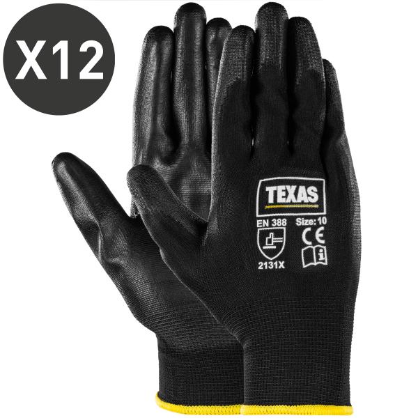 Havehandsker Str  10    Sæt Med 12 Par
