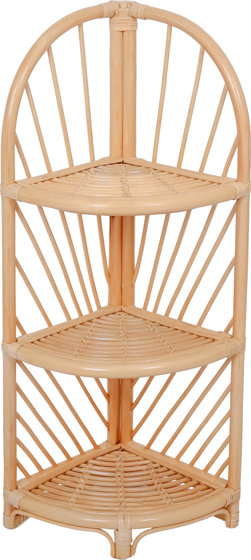 Elegant Hjørnereol i Naturrattan - Perfekt til Dit Hjem