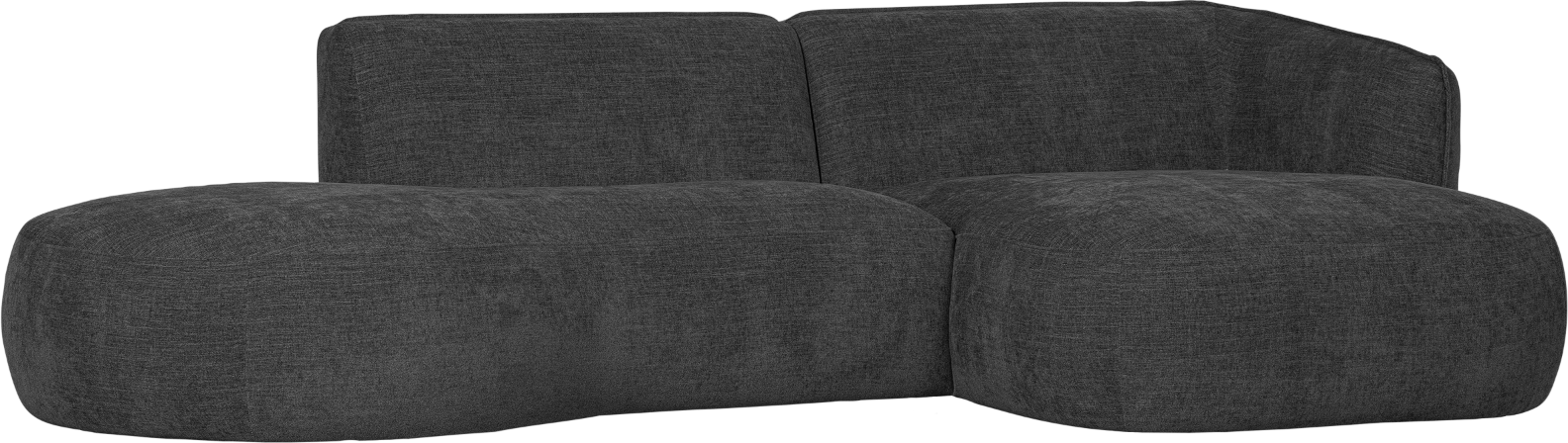 Hjørnesofa Højrevendt Woood Polly Grå   Tidløst Skandinavisk Design  278x150 Cm