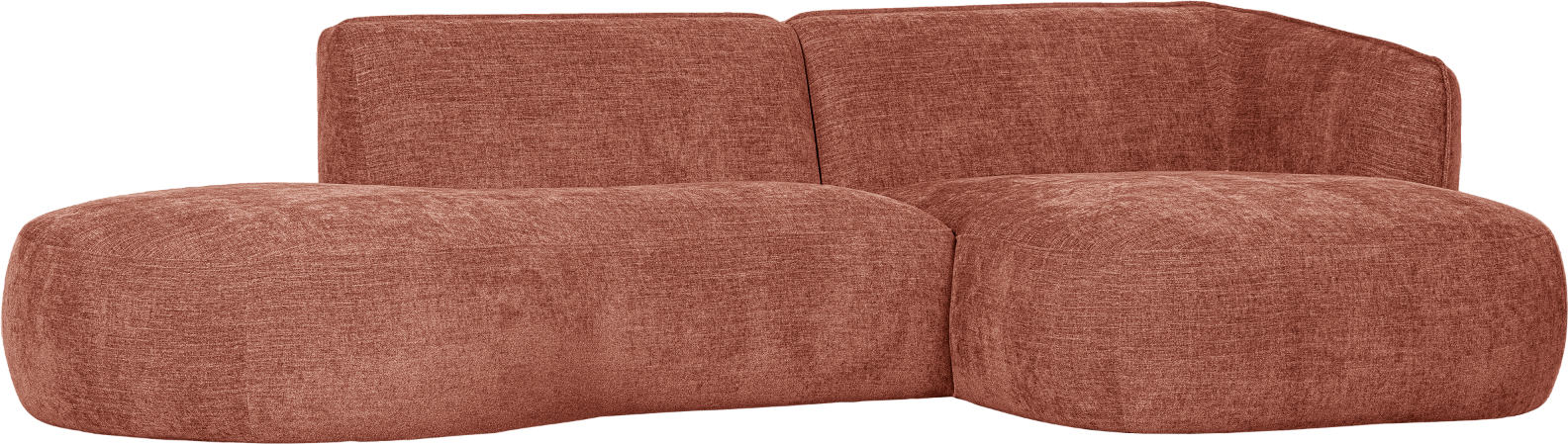 Hjørnesofa Højrevendt Woood Polly Rosa Polyester H71xb150xl278 Cm