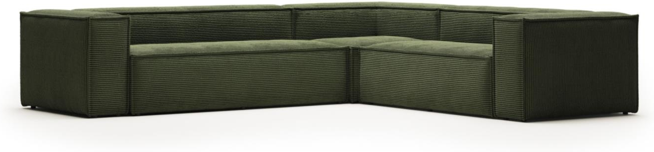 Hjørnesofa Kave Home Blok i Grønt Corduroystof – Fantastisk Tilbud!