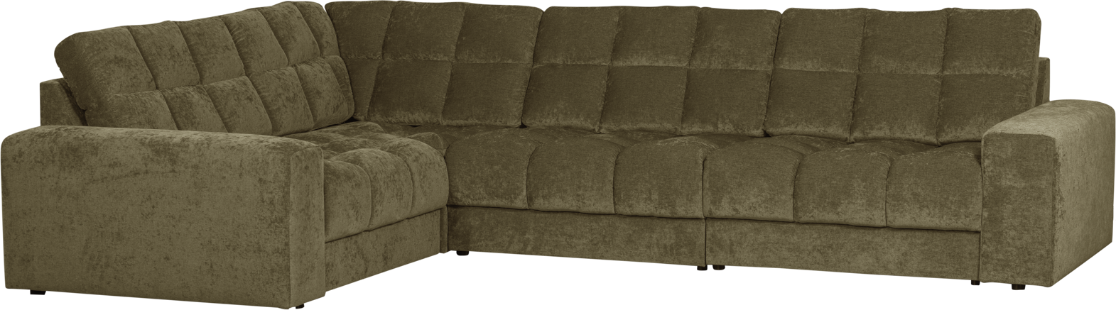 Venstrevendt Grøn Polyester Hjørnesofa fra Woood
