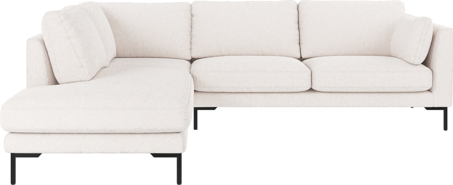 Hjørnesofa Rowico Corwin Venstrevendt Hvidt Alice 101-stof Med Sort Metalben 83ã 266ã 226 Cm Fscâ -certificeret