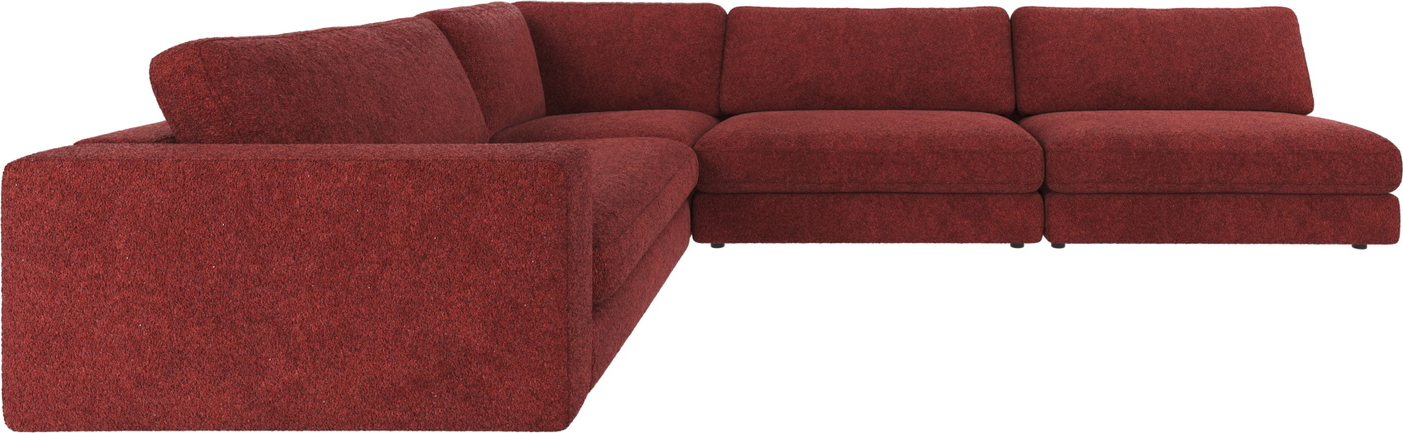 Hjørnesofa Rowico Duncan Rød Anna Polyester Modulopbygget H78xb325xd230 Cm