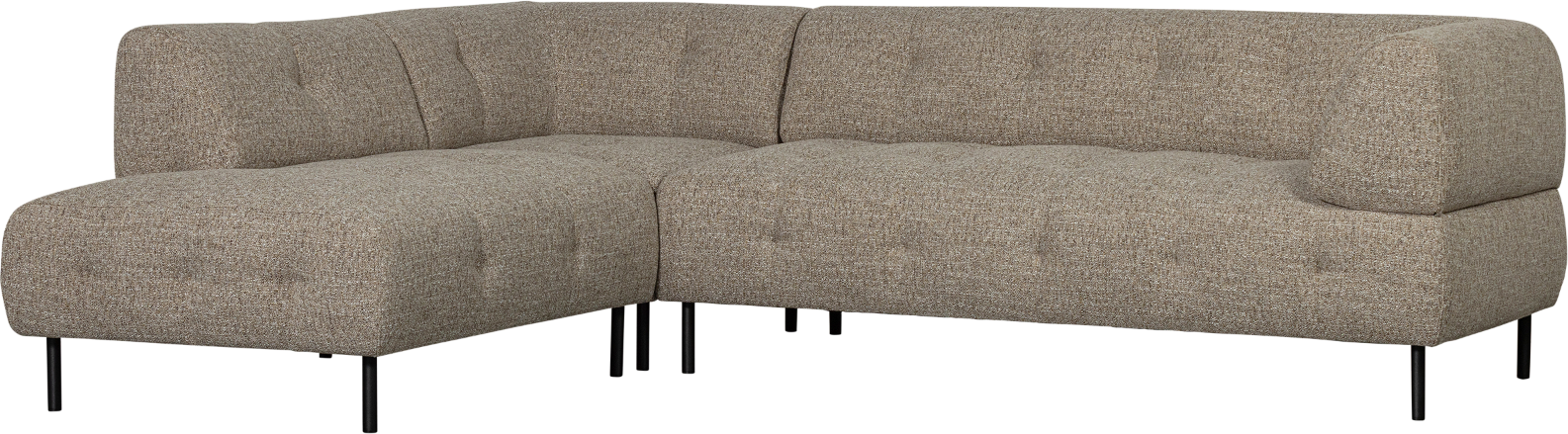 Hjørnesofa Venstrevendt Woood Lloyd - Brun Groftvævet Polyester