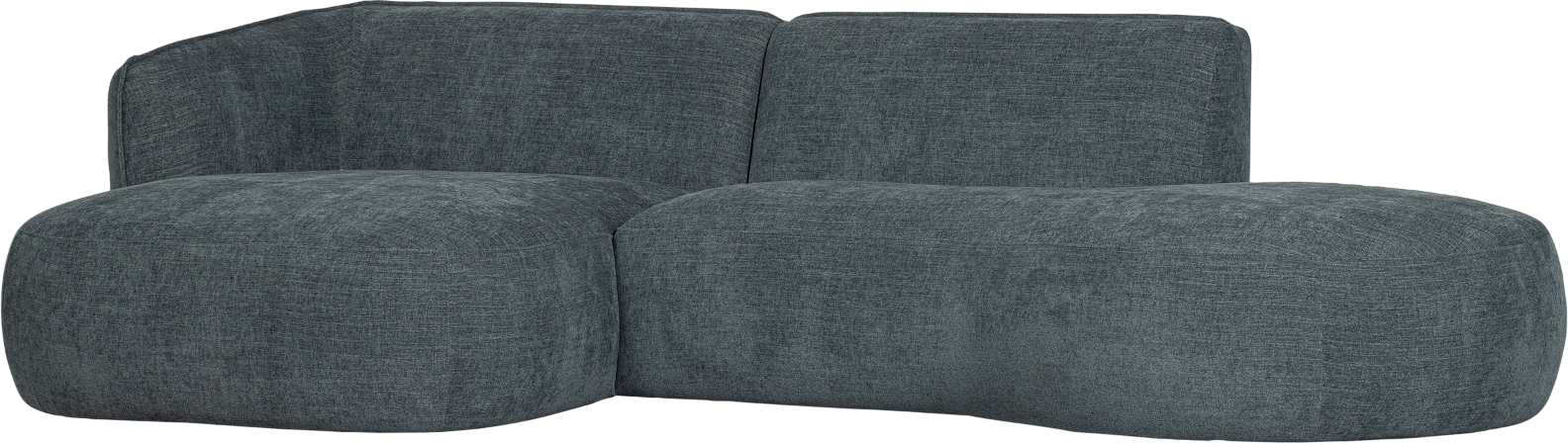 Hjørnesofa Venstrevendt Woood Polly  Blå-grøn Polyester  L278xd150 Cm