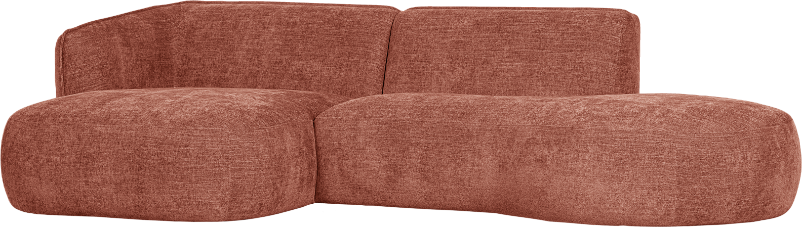 Hjørnesofa Venstrevendt Woood Polly   Rosa Polyester L278 D150 H71 Cm  Tidløs Organisk Stuekomfort
