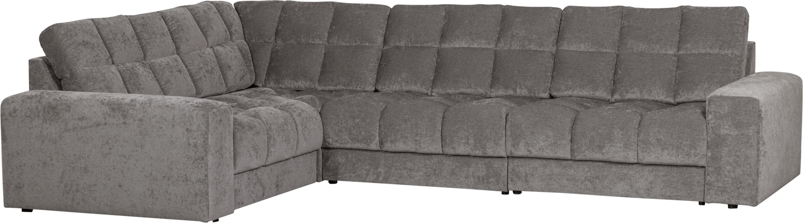 Venstrevendt Hjørnesofa Woood Second Date i Grå Polyester