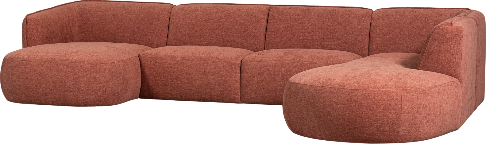 Hjørnesofa Woood Polly Højrevendt Lyserød Stofsofa H71ã B245ã L353 Cm