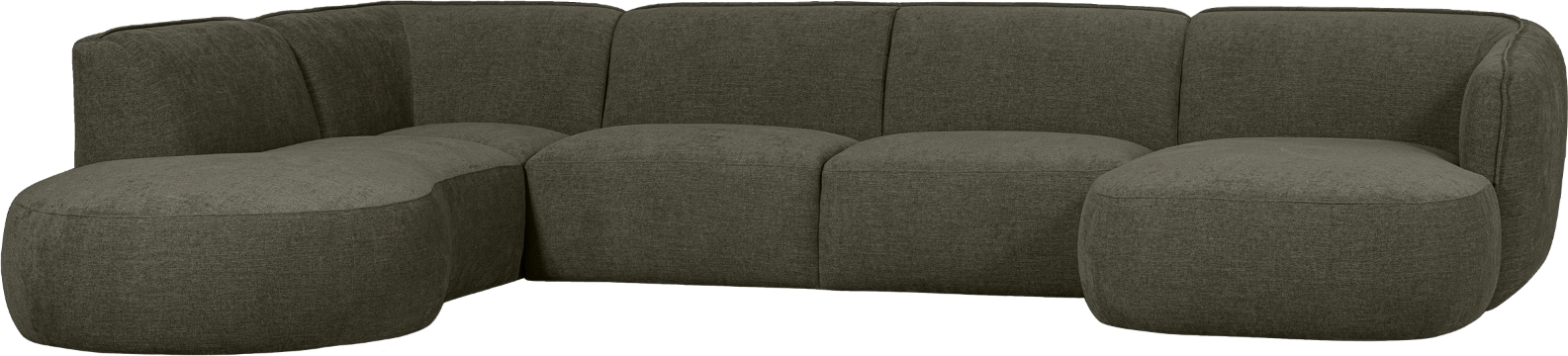 Hjørnesofa Woood Polly Venstrevendt  -formet Grå Polyester 245x353 Cm